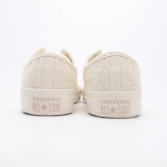 Giày Thể Thao Converse Chính Hãng Chất Liệu canvas Phối Ren Thêu Họa Tiết Sang Trọng Thời Trang Cho Nữ-1081