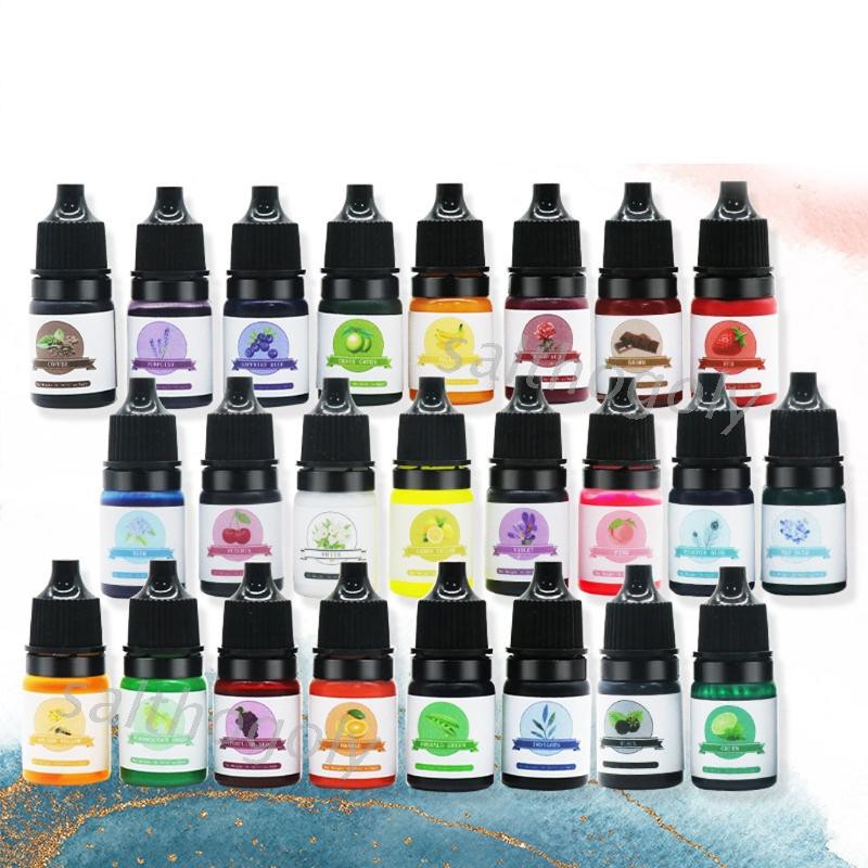 Bộ 24 lọ màu resin epoxy UV trong suốt không độc hại dùng làm trang sức thủ công