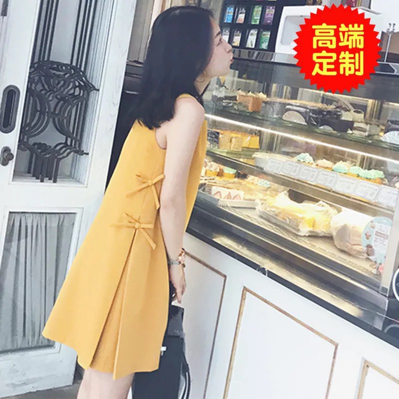 Đầm suông phối nơ sườn dễ thương cho phái nữ