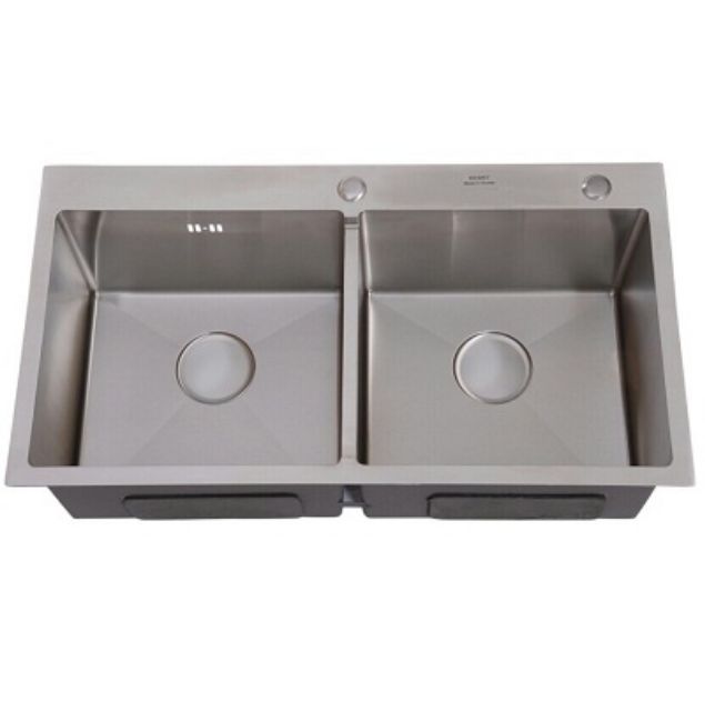 Chậu rửa bát inox 304 ( 2 hố cân 78 x 43)