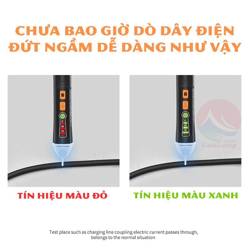 Bút Thử Điện Thông Minh An Toàn, Cảm Biến Không Tiếp Xúc Âm, Có Đèn Pin, Tự Ngắt Khi Không Sử Dụng