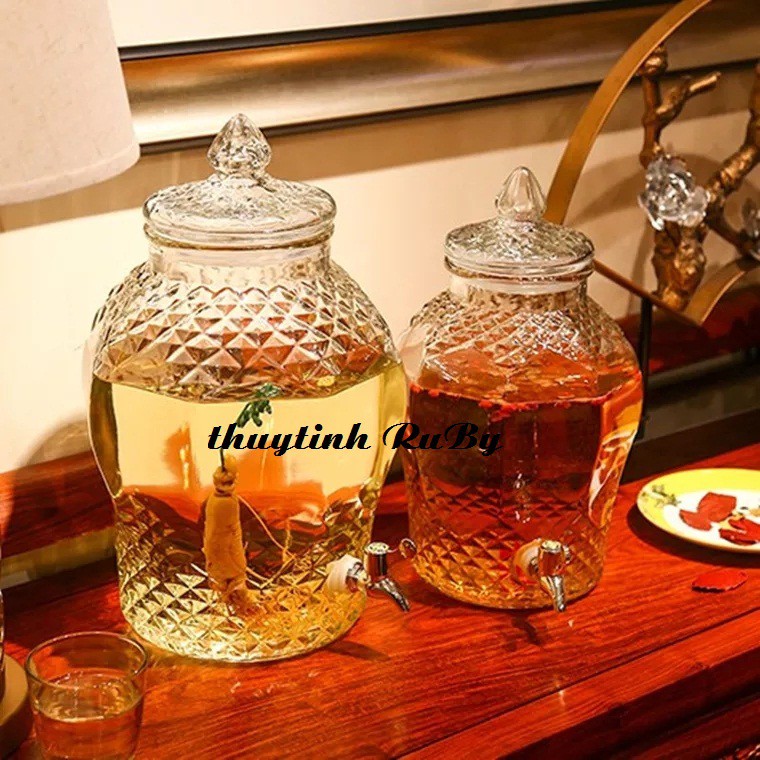 Bình Ngâm Rượu 10 Lít - Bình Thủy Tinh Ngâm Rượu 8833