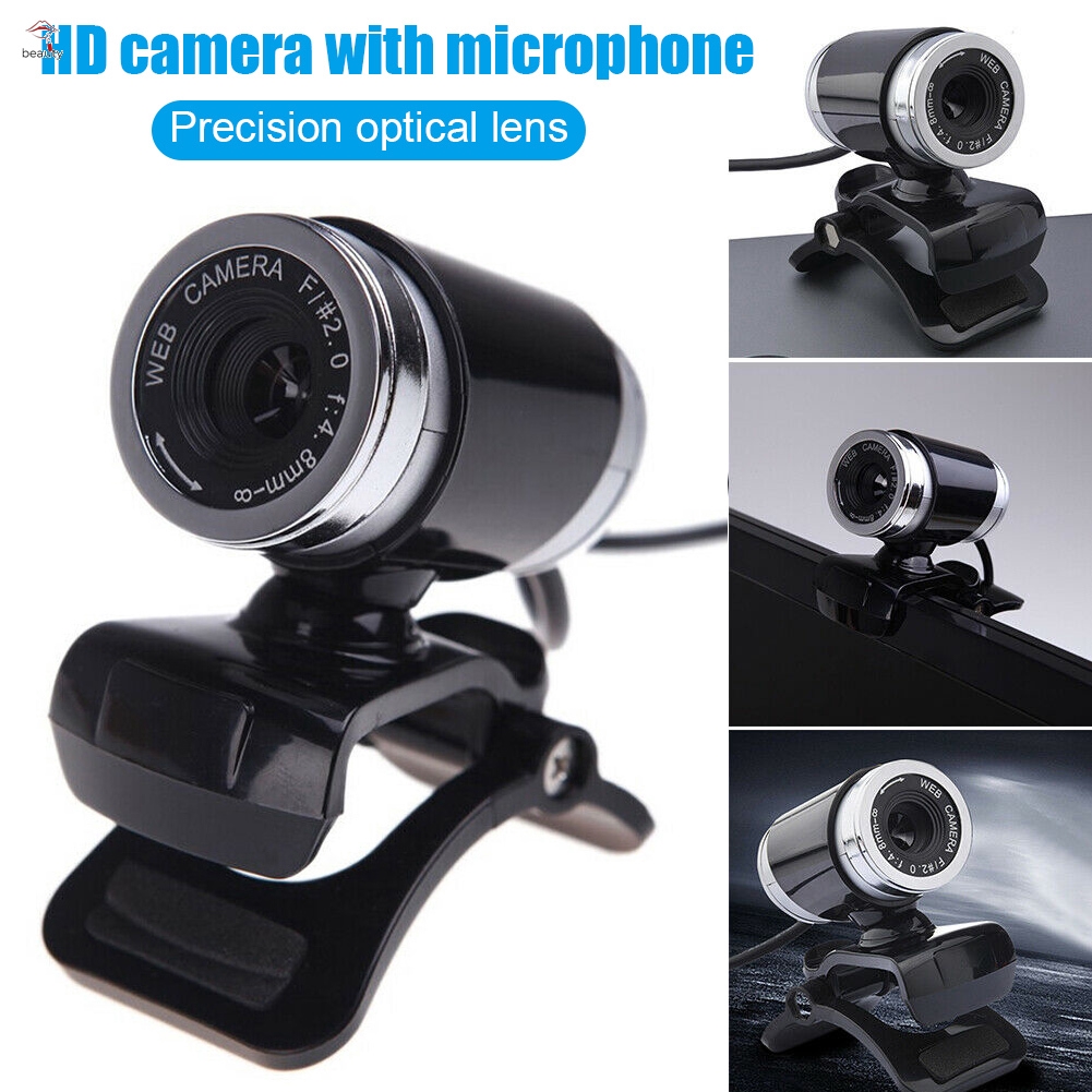 【COD】 HD Webcam Máy tính để bàn Máy tính xách tay Web Camera tích hợp Micrô xoay 360 độ cho màn hình LCD Máy tính xách tay Mới