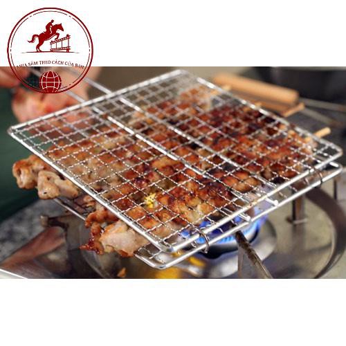 Vỉ Nướng Inox, Kẹp Nướng Thịt, Chả, Nướng Thực Phẩm Than Hoa Cao Cấp