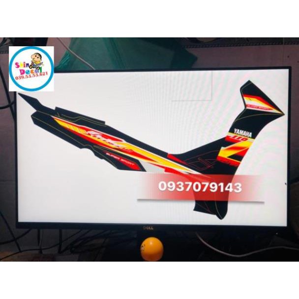 Tem rời sirius Z dán xe đen