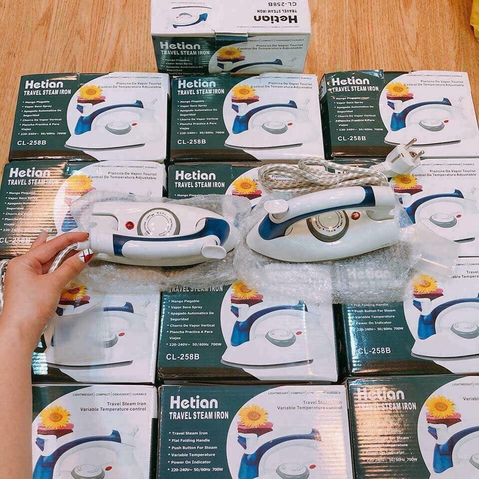 Bàn là hơi nước mini du lịch siêu gọn bàn ủi hơi nước gấp gọn tiện lợi