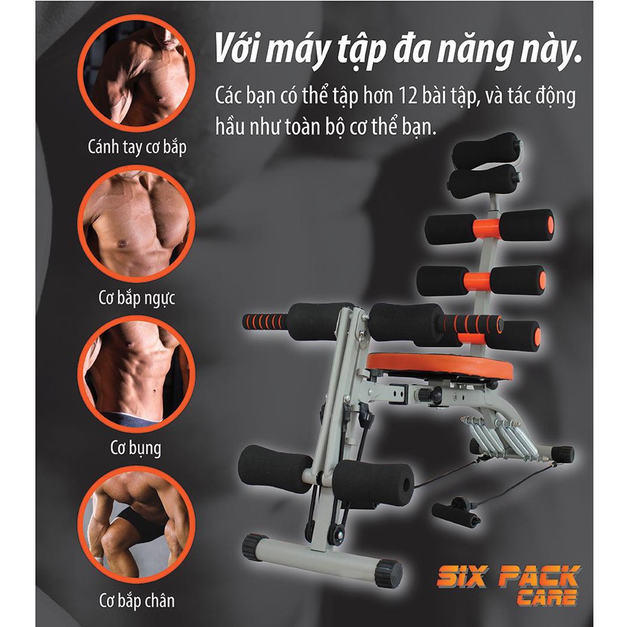 professionall.gym19- Máy tập cơ bụng đa năng NEW SIX PACK CARE KM2017 phối hợp nhiều bài tập