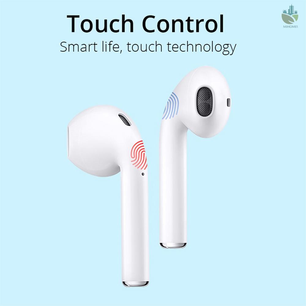 M i12 TWS BT Earphones BT 5.0 Touch Popup Headset HiFi Sound Headphones Sports Business Headphone Handsfree With Mic For iPhone Huawei Samsung Phone
