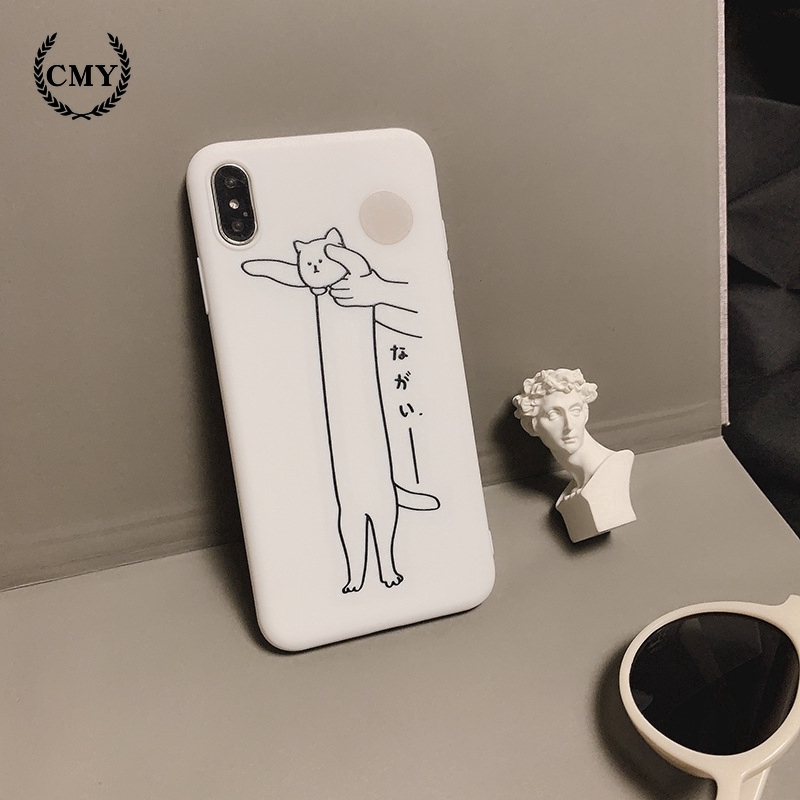 Ốp điện thoại in hình mèo dài / hai chú gấu dễ thương cho iPhone11/11Pro 11pro Max X XR XS XS MAX 78 plus SE | BigBuy360 - bigbuy360.vn