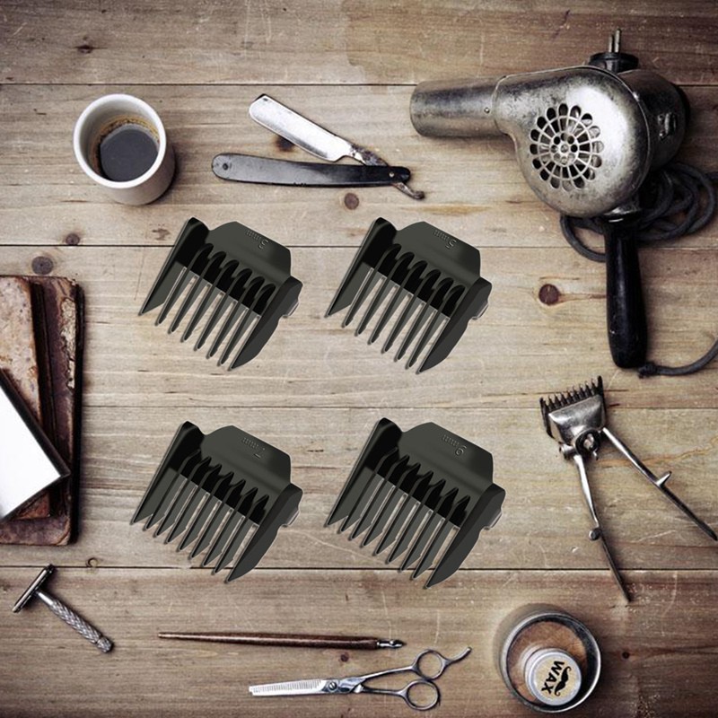 [Hàng mới về] 4 đầu lược thay thế cho tông đơ philips 3mm 5mm 7mm 9mm đen