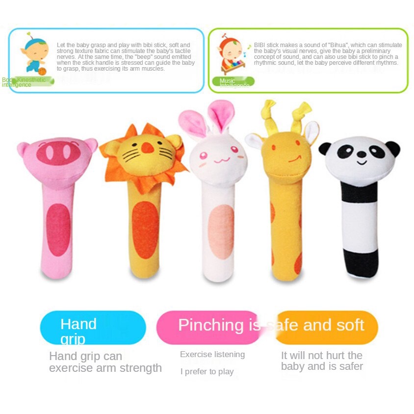 Lục lạc đồ chơi hình động vật hoạt hình dễ thương dành cho bé