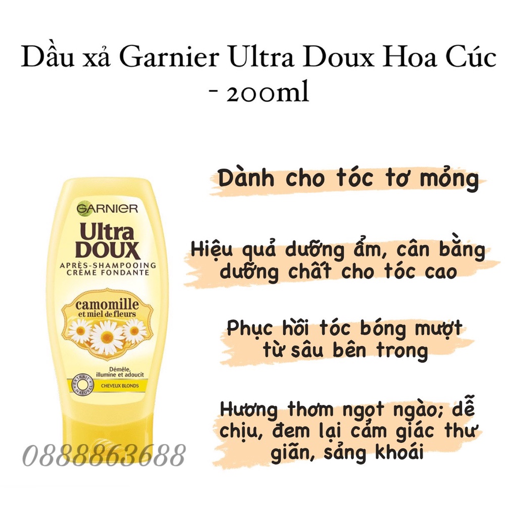 Dầu Xả Garnier - Dầu xả chính hãng chiết xuất thiên nhiên giúp tóc chắc khỏe từ gốc đến ngọn