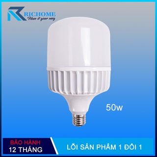 Đèn led bulb trụ thân nhôm cao cấp 50w ánh sáng trắng