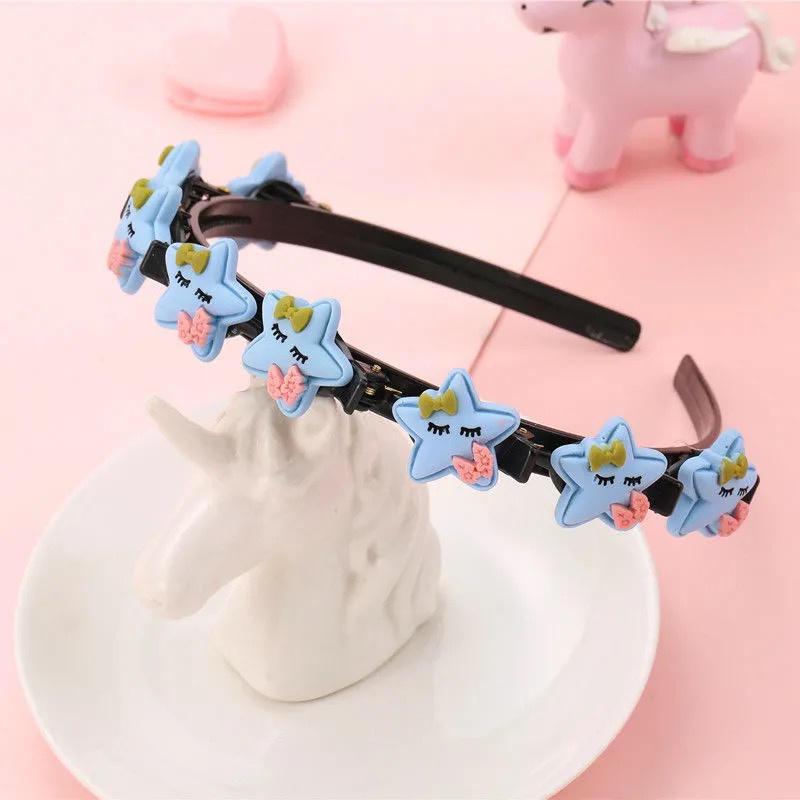 Băng Đô Cài Tóc Đính Hoa Màu Sắc Đáng Yêu Cho Bé Gái