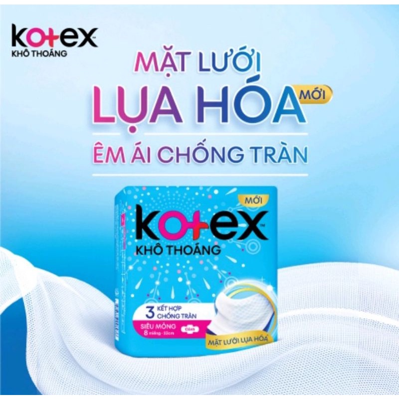 Băng vệ sinh Kotex siêu mỏng cánh 8 miếng - 23 cm