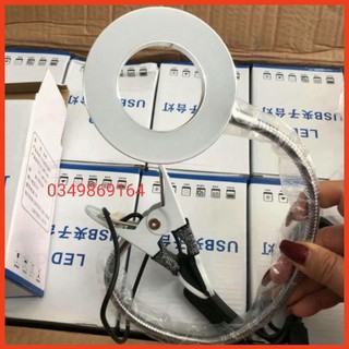 Đèn led mini kẹp bàn làm nail, nối mi, phun xăm 2 chế độ sáng