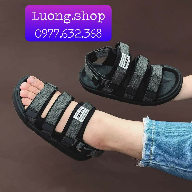 (Fullbox)Dép Sandal Vento SD1001 màu Đen trắng (size 36-43)