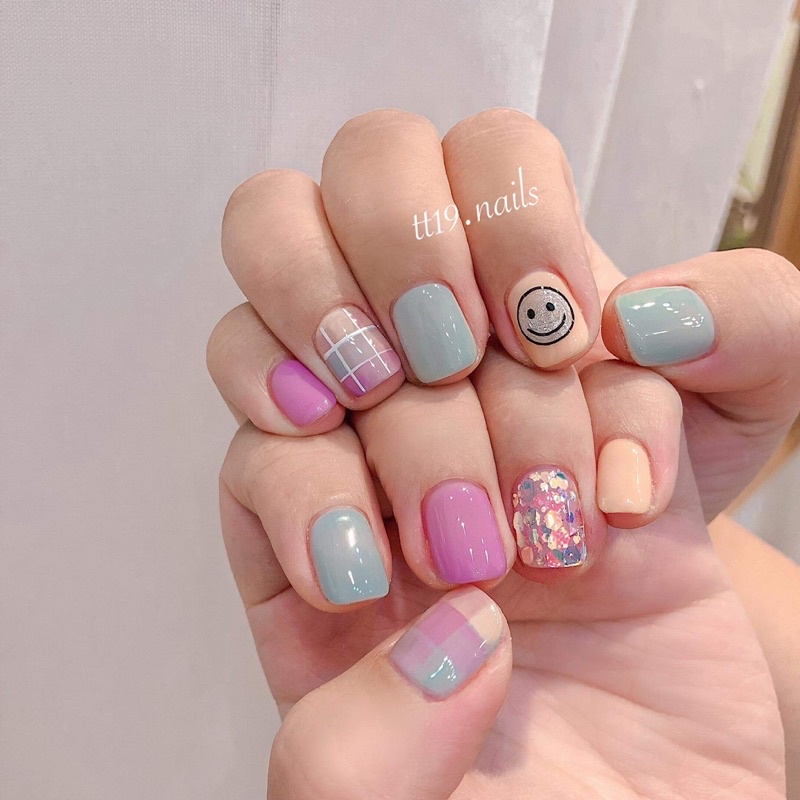 Set nhũ vảy cá 8 màu xinh xỉu - Set nhũ mix hạt MaiAnhNails