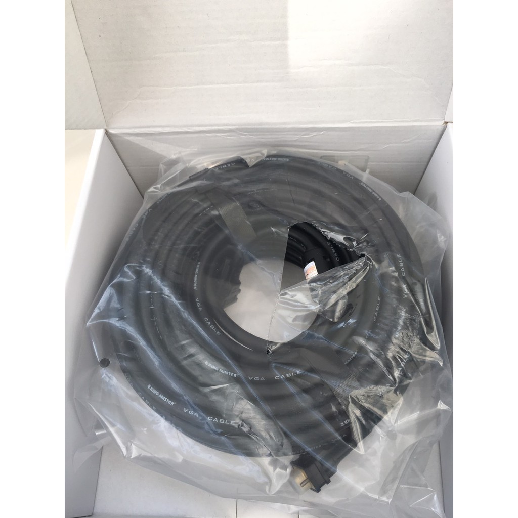 Cáp VGA 25m KingMaster KV607 (3+6) FullHD sắc nét - Hàng chính hãng