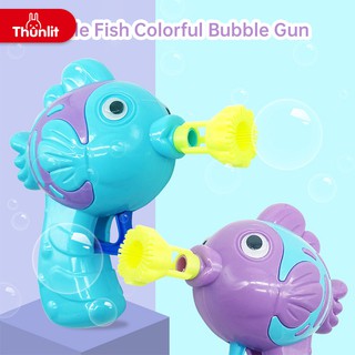 Thunlit Manual Inertial Dolphin Fish Bubble Gun Children Cartoon Mini Bubble Blowing Children Toys