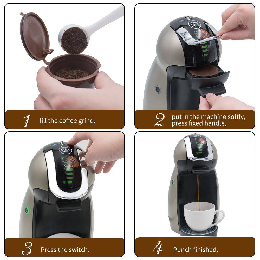 :i Cafilas :  no crema coffee capsule filter có thể tái sử dụng cho dolce gusto nescafegenio, mini me, mini
