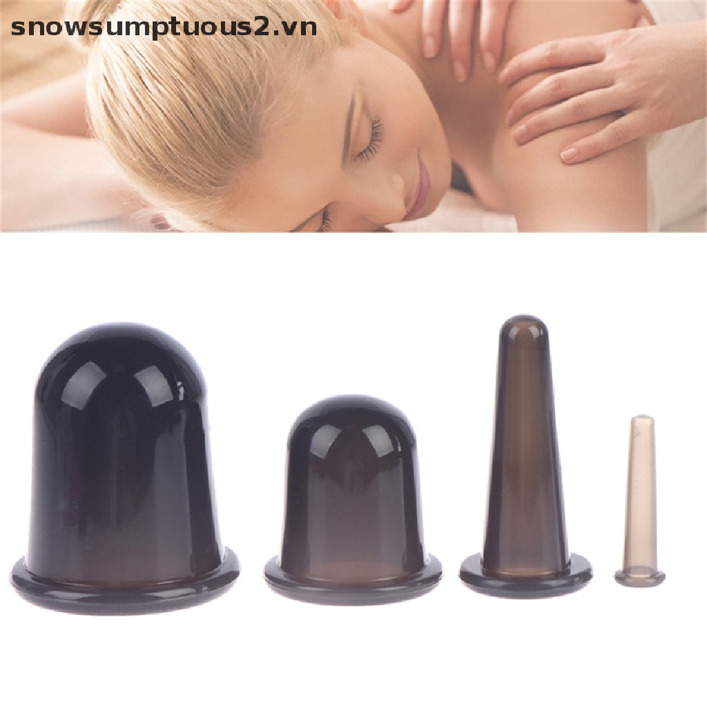 [Hàng mới về] Cốc giác hơi nâng cơ mặt và mắt mát xa bằng silicone màu đen dành cho làm đẹp
