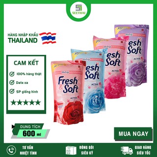 Nước Xả Vải Đậm Đặc Fresh & Soft Thái Lan 600ml (Giao màu ngẫu nhiên)