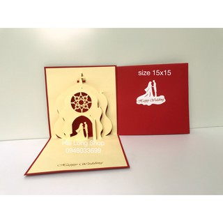 Đám Cưới 15 ( nhà thờ ) - Wedding - Thiệp 3D ( mở 90 độ )