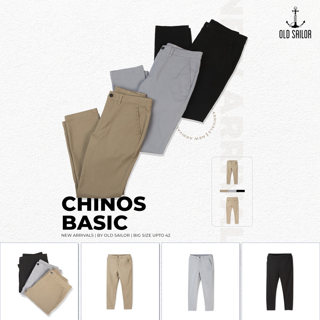 Quần khaki nam basic Old Sailor - O.S.L KAKI BASIC - Big Size upto 38