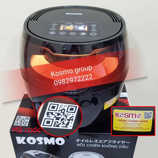 Chính hãng - Nồi chiên không dầu 8L Kosmo - Bán buôn,lẻ, CTV