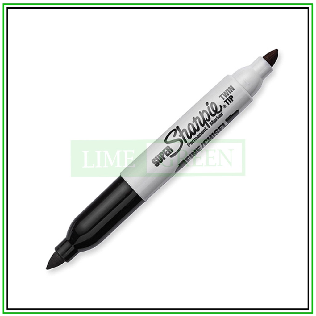 Bút lông dầu 2 đầu ngòi lớn Sharpie Super Twin Tip - Black