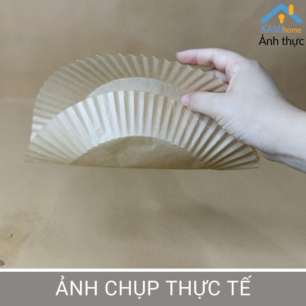 (Bộ 10) Khay giấy nến lót nồi chiên không dầu dạng Đĩa cỡ lớn 24cm KM 20100