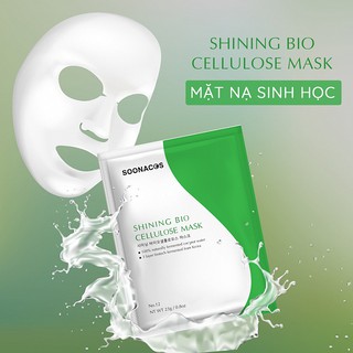 Combo 5 miếng mặt nạ giấy sinh học dưỡng trắng da Shining Bio Cellulose Mask