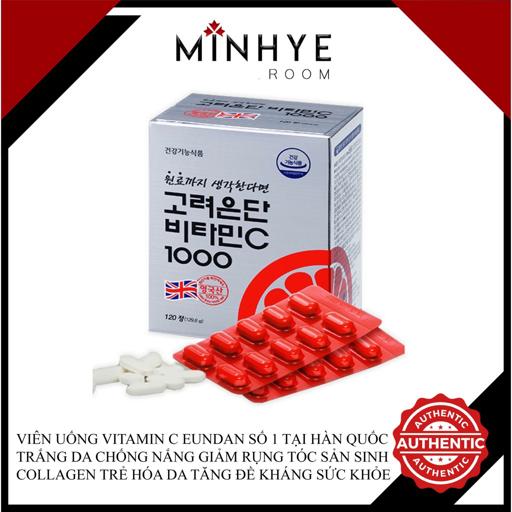 Viên Uống Vitamin C Eundan Số 1 Tại Hàn Quốc Trắng Da Chống Nắng Giảm Rụng Tóc Sản Sinh Collagen Trẻ Hóa Da