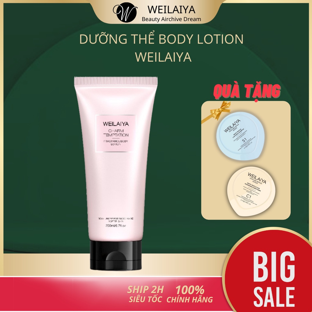 Sữa dưỡng thể nước hoa Body Lotion Weilaiya cấp ẩm 3 tầng hương