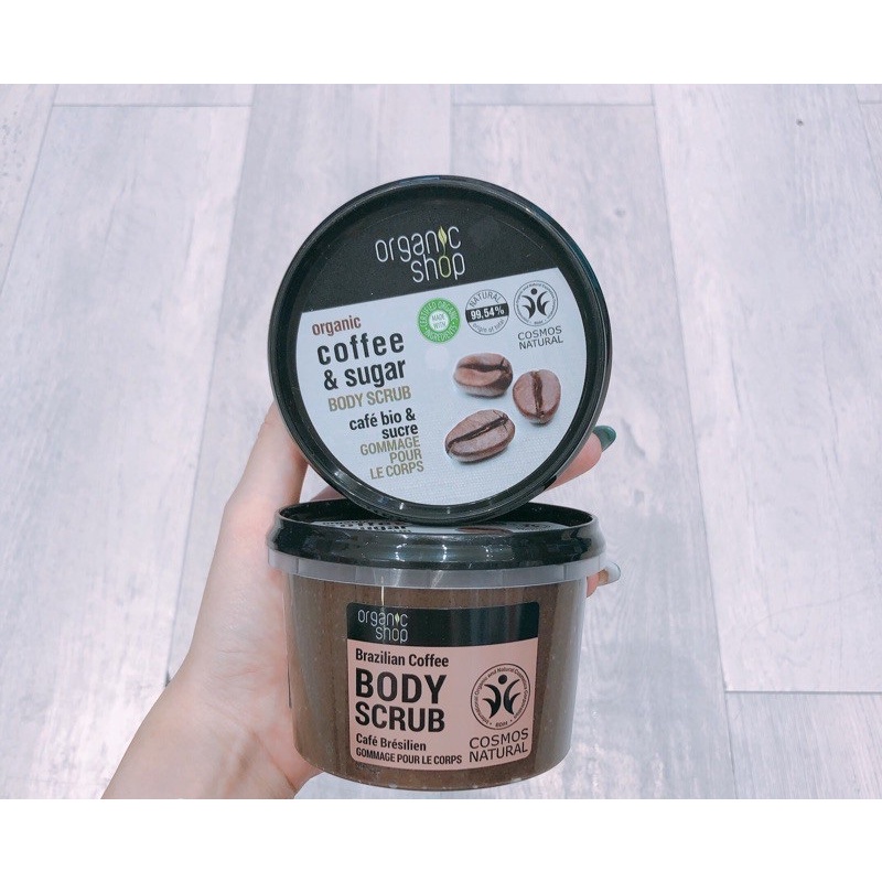 Tẩy Tế Bào Chết Body Organic Shop Organic Coffee &amp; Sugar Body Scrub 250ml