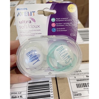 Tách lẻ ti giả Avent Ultra Soft dành cho bé 0-6 tháng tuổi