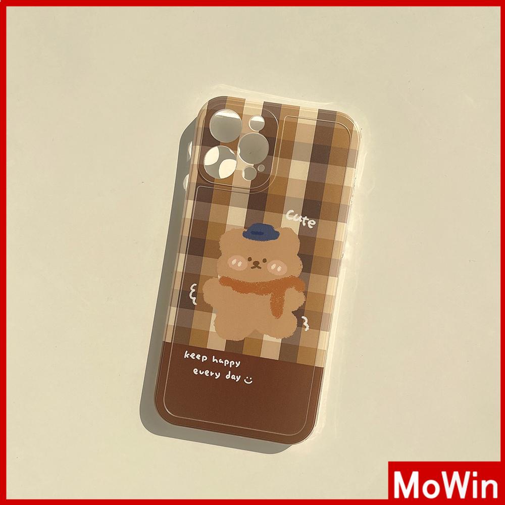 Ốp Điện Thoại Silicon Mềm Trong Suốt Chống Sốc In Hình Gấu Hoạt Hình Cho iPhone 13 Pro Max 12 Pro 11 7 Plus