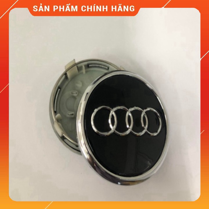 Logo chụp mâm bánh xe ô tô Audi Q7 AUD77 đường kính 77cm SM