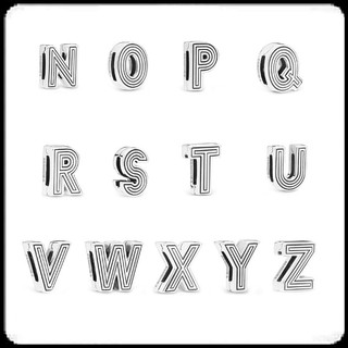 Pure Silver Letter Clip Charm