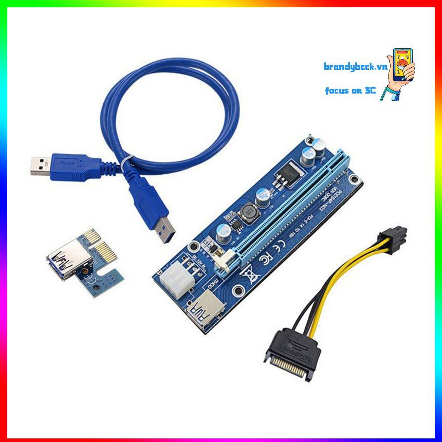 Card Đồ Họa Mở Rộng Pci-E1X Sang 16x 6pin Thẻ
