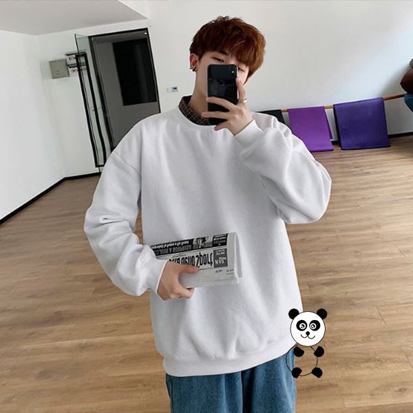 Áo sweater trơn unisex nam nữ chất nỉ giữ ấm hay chống nắng cực chất tặng kèm 1 khẩu trang