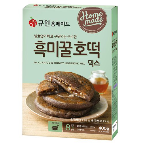 BỘT LÀM BÁNH HOTTEOK GẠO ĐEN VÀ MẬT ONG -HỘP 400GR-NHẬP KHẨU HÀN QUỐC