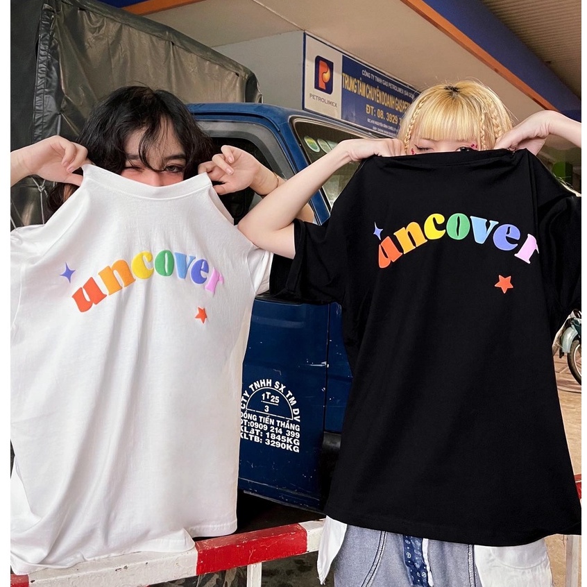 Áo thun uncover sici tee V3 áo thun tay lỡ nam nữ UNCOVER full tag nam nữ Kun shop