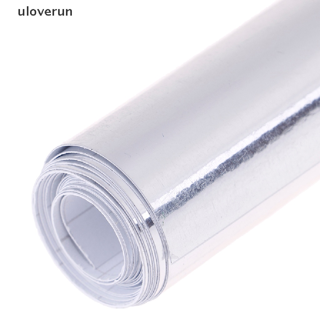 Miếng Dán Đề Can vinyl chrome Bạc Bóng Co Giãn Cho Gương Chiếu Hậu Xe Hơi uloverun