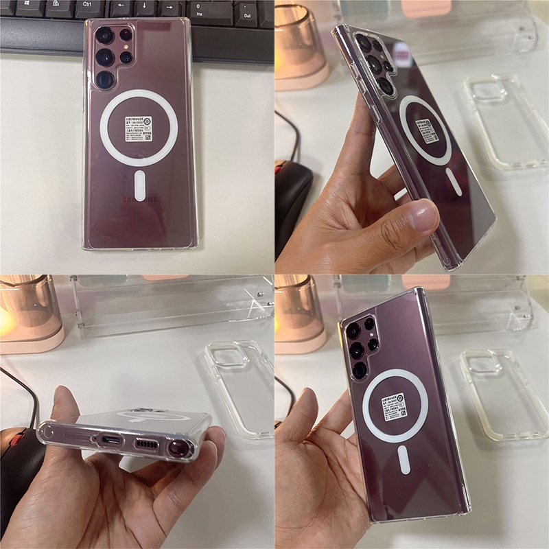 Ốp Điện Thoại Từ Tính Kèm Giá Đỡ Cho Samsung S22 Plus S22 Ultra 5G