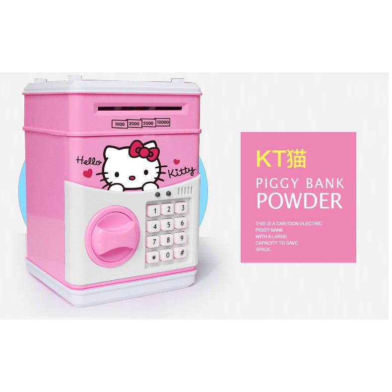 Ống Heo Tiết Kiệm Tiền Hình Máy Atm / Mèo Hello Kitty / Minion / Doraemon Dễ Thương Cho Bé