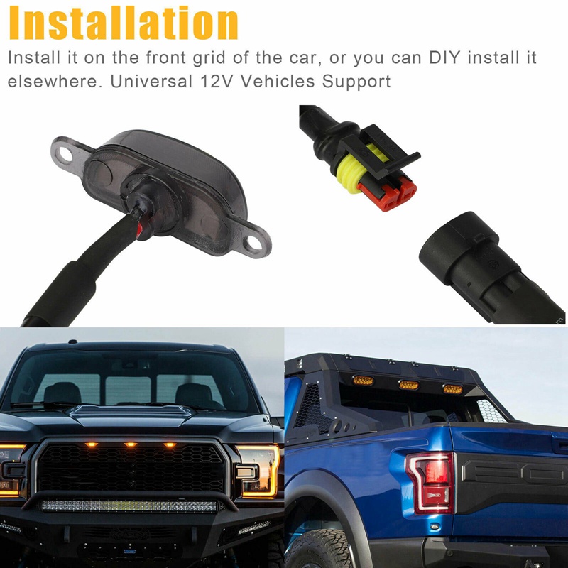 Set 3 Đèn LED Gắn Phía Trước Xe Hơi Ford F-150 Raptor
