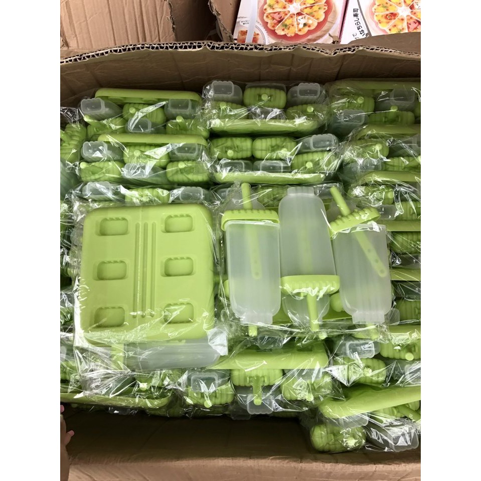 Combo 10 bộ khuôn làm kem 6 que mới - màu ngẫu nhiên , khuôn làm kem