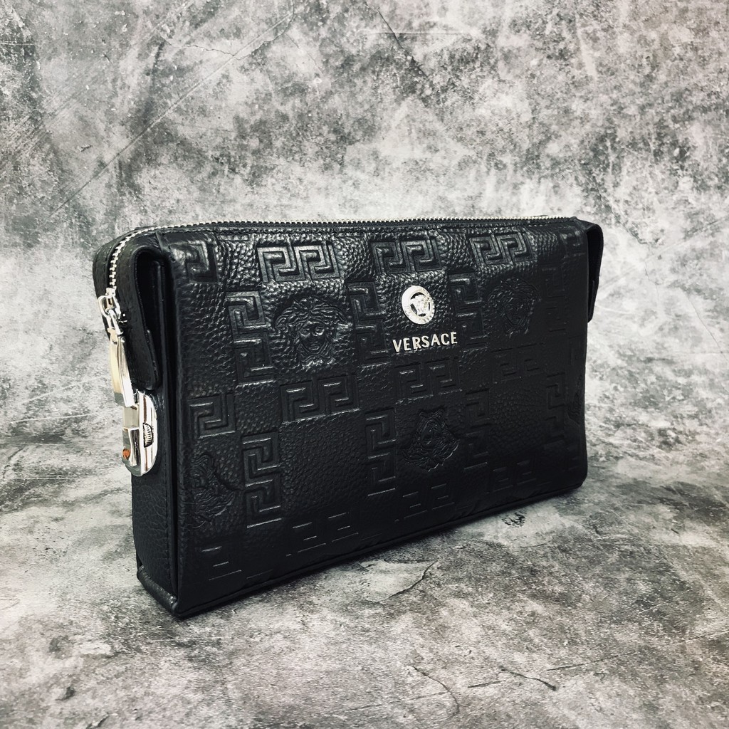 Ví Nam Cầm Tay Da Thật 💎 FREESHIP 💎 Clutch Nam khoá số Hàng Cao Cấp